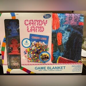 Hasbro Candy Land Game Blanket - Red, Blue, Black